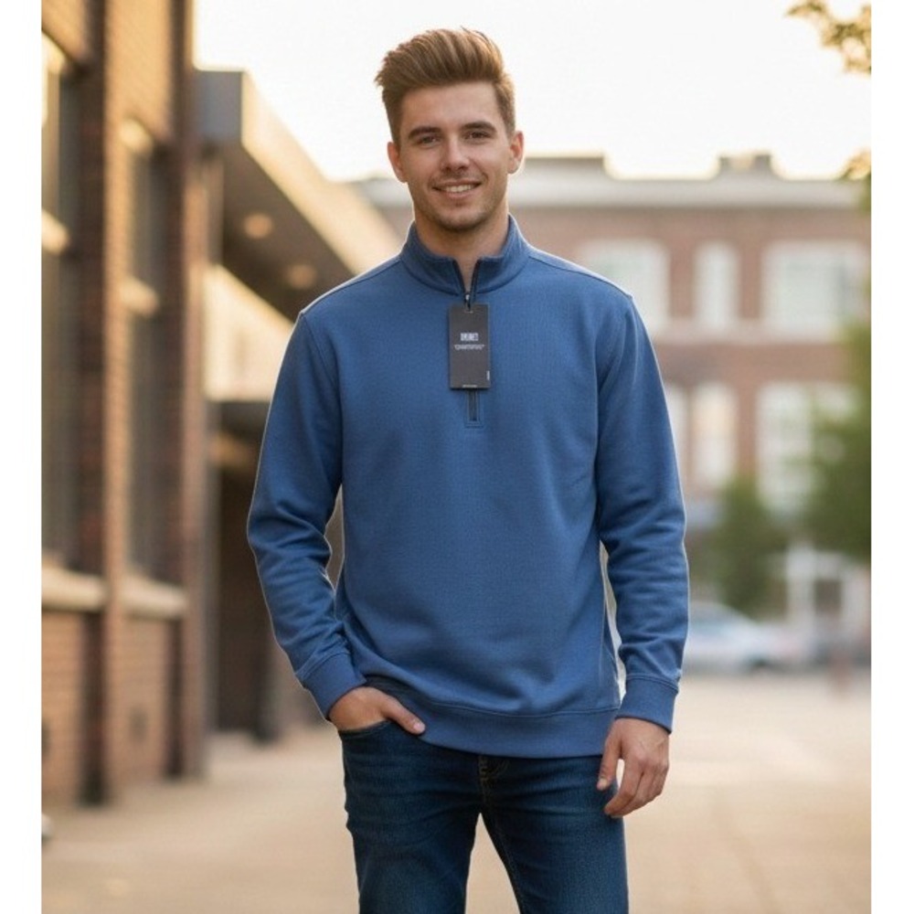Van Heusen Men's Long Sleeve Shirt Size XL Blue Regular Fit Pullover Casual NWT